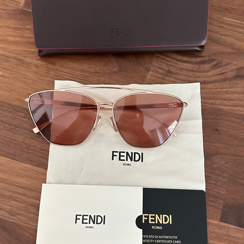 Fendi Copper-Tinted Aviator Sunglasses